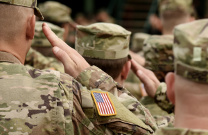 solider saluting